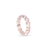 Anello con sassolini irregolari in Oro Rosa 9 kt e Diamante | Rubinia Gioielli Best