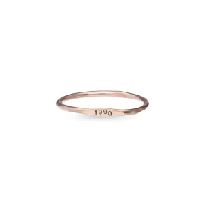 Anello dell'anno tondo in Oro Rosa 9kt | Rubinia Gioielli Hot