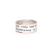 Anello fascia Argento 925 e Oro Rosa 9kt | Rubinia Gioielli Hot