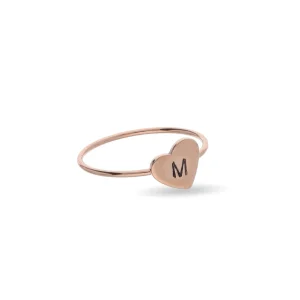 Anello Filodamore con sigillo / Tondo in Oro Rosa 9kt | Rubinia Gioielli Fashion