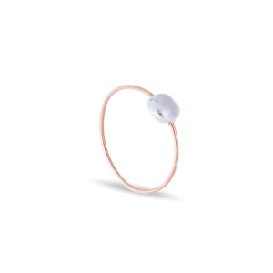 Anello Filodamore in Oro Rosa 9kt con Sassolino in Argento 925 | Rubinia Gioielli Fashion