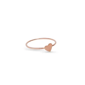 Anello Filodamore in Oro Rosa 9kt con Cuore Piccolo in Oro Rosa 9kt | Rubinia Gioielli Sale