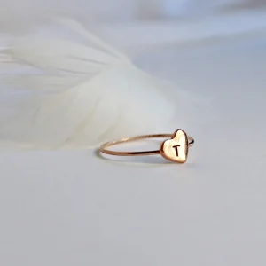 Anello Filodamore in Oro Rosa 9kt con Cuore Piccolo in Oro Rosa 9kt | Rubinia Gioielli Sale