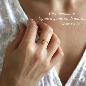 Anello Filodamore in Oro Giallo / Rosa / Bianco 9kt | Rubinia Gioielli Sale