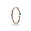 Anello Filodamore prezioso intrecciato in Oro Rosa 9kt spesso | Rubinia Gioielli Hot