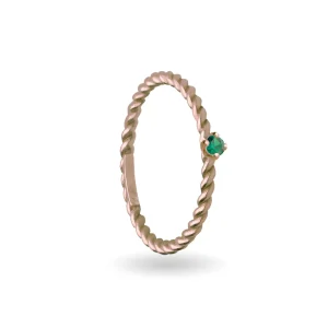 Anello Filodamore prezioso intrecciato in Oro Rosa 9kt spesso | Rubinia Gioielli Hot