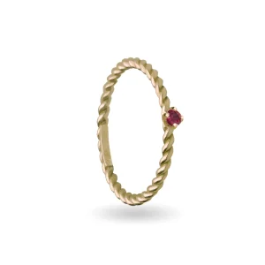 Anello Filodamore prezioso intrecciato in Oro Giallo 9kt spesso | Rubinia Gioielli Outlet