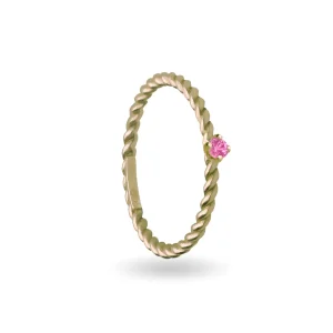Anello Filodamore prezioso intrecciato in Oro Giallo 9kt spesso | Rubinia Gioielli Outlet