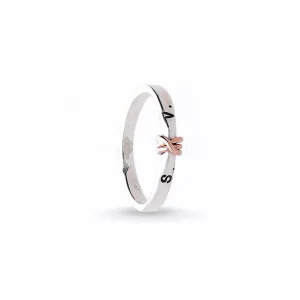 Anello in Argento con elemento tre fili in Oro Rosa 9kt | Rubinia Gioielli Outlet