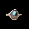 Anello in Oro Giallo 9kt e Perla Nera Thaiti | Rubinia Gioielli Clearance