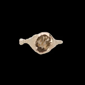 Anello in Oro Giallo 9kt e Quarzo Fumè | Rubinia Gioielli Online