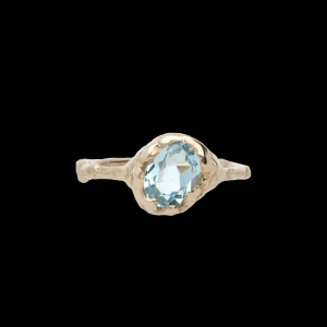 Anello in Oro Giallo 9kt e Topazio Sky | Rubinia Gioielli Online