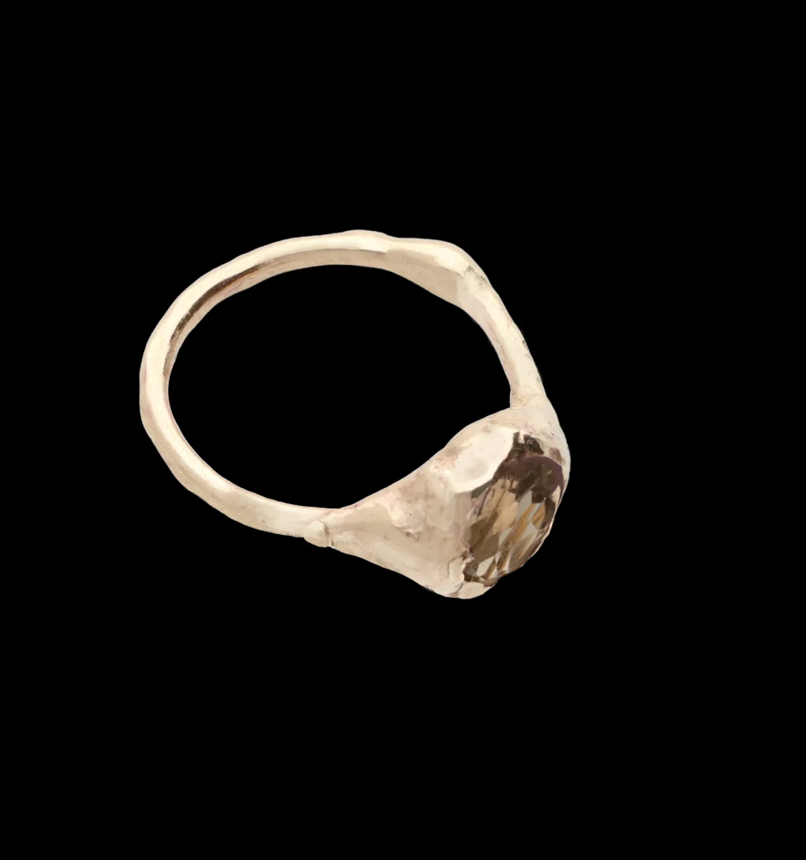 anello_in_oro_giallo_kt_e_1-8.webp Anello in Oro Giallo 9kt e Quarzo Fumè | Rubinia Gioielli Online