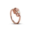 Anello Nodi d'Amore in Oro Rosa 9kt con Diamante Colorless Certificato | Rubinia Gioielli Discount