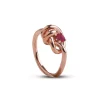 Anello Nodi d'Amore in Oro Rosa 9kt con Rubino | Rubinia Gioielli Discount
