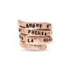 Anello spirale in Oro Rosa 9kt | Rubinia Gioielli Fashion
