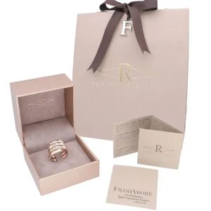 Anello spirale in Oro Rosa 9kt | Rubinia Gioielli Fashion