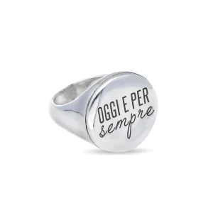 Anello tondo irregolare in Argento 925 | Rubinia Gioielli Discount
