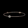 Bracciale Filodamore con iniziale in Oro Rosa 9kt e Diamanti | Rubinia Gioielli Clearance