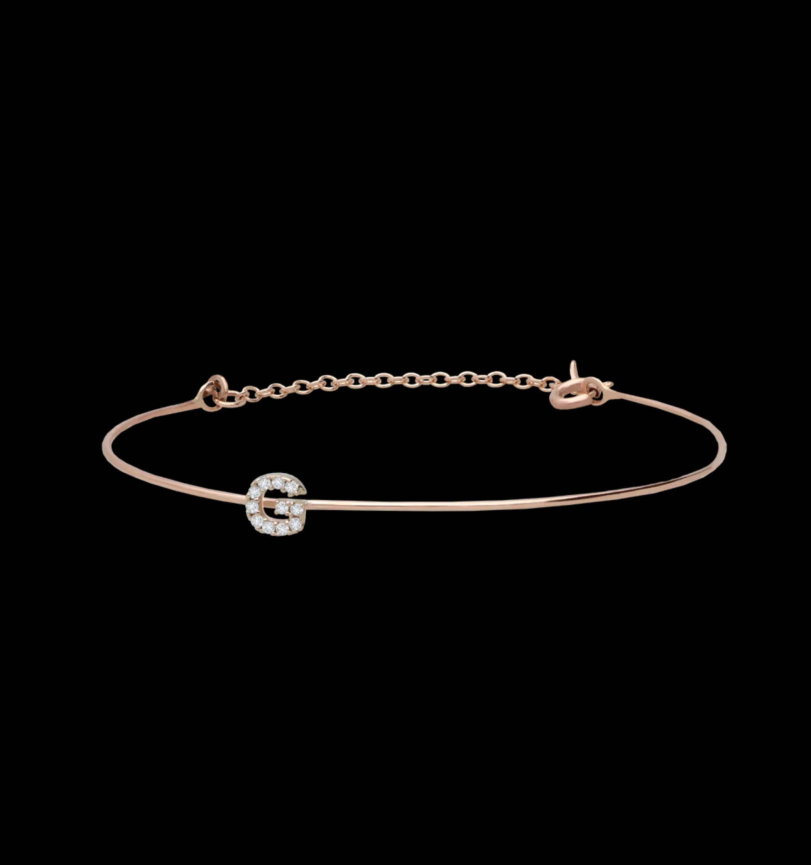 bracciale_filodamore_con__0-1.webp Bracciale Filodamore con iniziale in Oro Rosa 9kt e Diamanti | Rubinia Gioielli Clearance