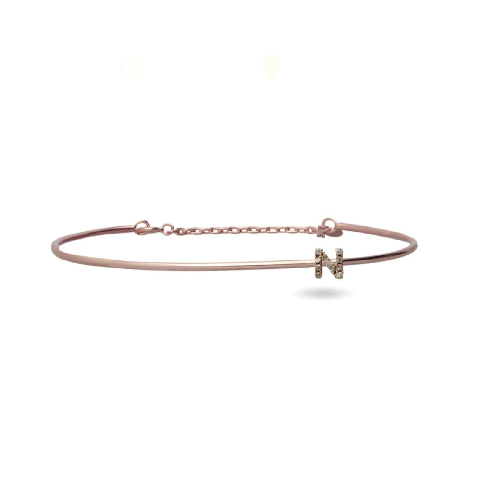 bracciale_filodamore_con__5.webp Bracciale Filodamore con iniziale in Oro Rosa 9kt e Diamanti | Rubinia Gioielli Clearance