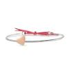 Bracciale Filodamore in Argento 925 e Cuore Grande in Oro Rosa 9kt | Rubinia Gioielli Discount
