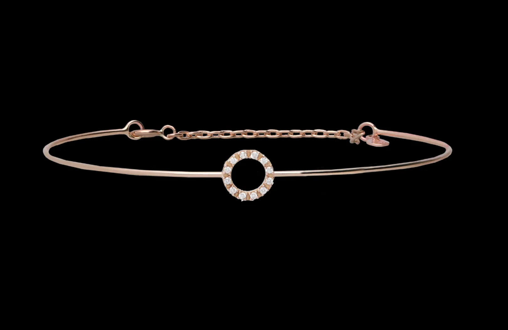 bracciale_filodamore_in_o_0-8.webp Bracciale Filodamore in Oro Rosa 9kt con cerchio piccolo e Diamanti | Rubinia Gioielli Clearance