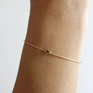 Bracciale Filodamore in Oro Rosa o Giallo 9kt con Nodino | Rubinia Gioielli Sale