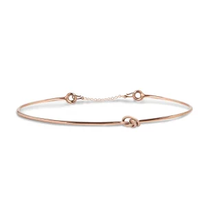 Bracciale Filodamore in Oro Rosa o Giallo 9kt con Nodino | Rubinia Gioielli Sale