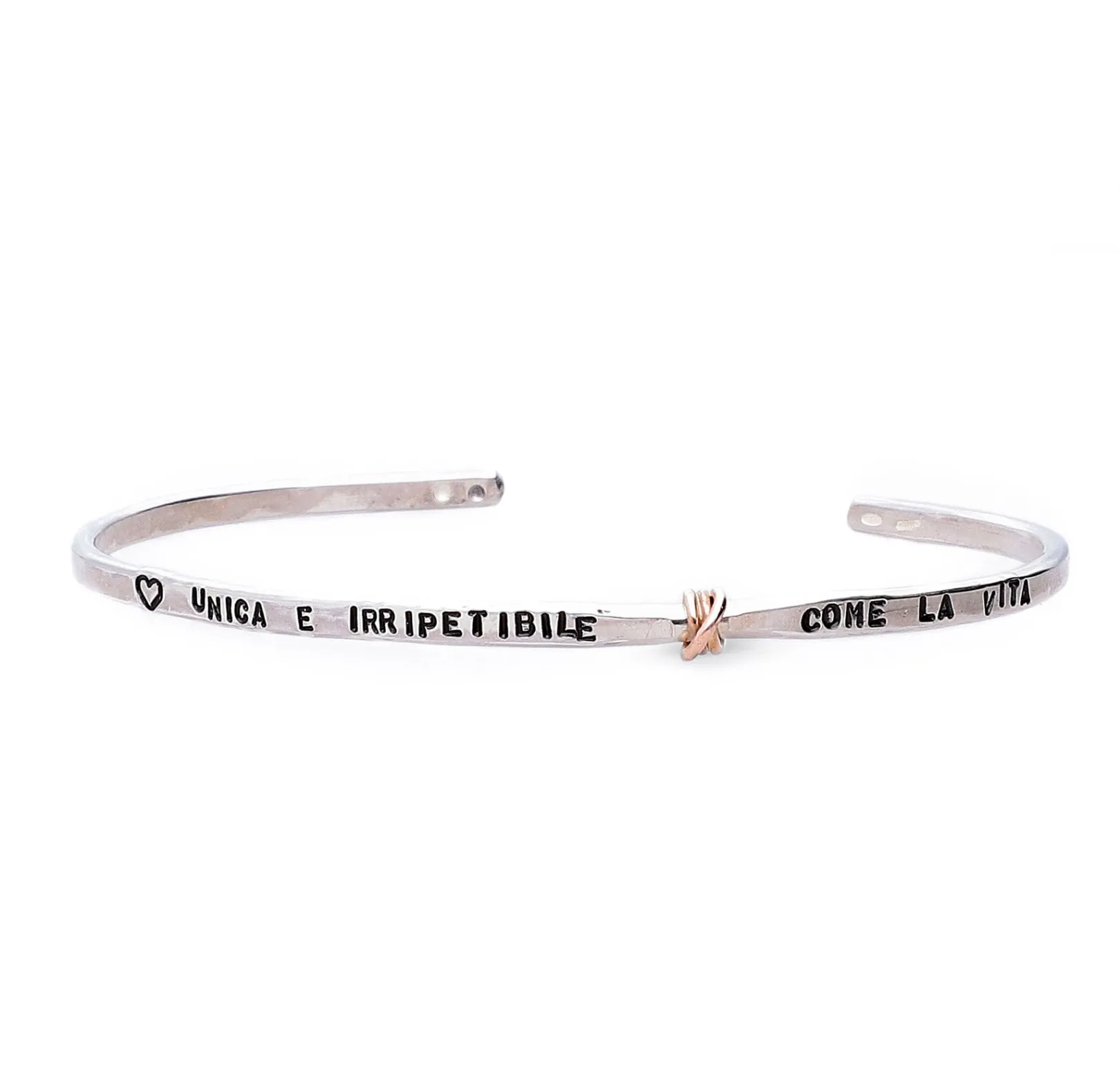 bracciale_in_argento__con_3.webp Bracciale in Argento 925 con elemento tre fili in Oro Rosa 9kt | Rubinia Gioielli Fashion