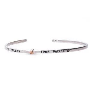 Bracciale in Argento 925 con elemento tre fili in Oro Rosa 9kt | Rubinia Gioielli Fashion