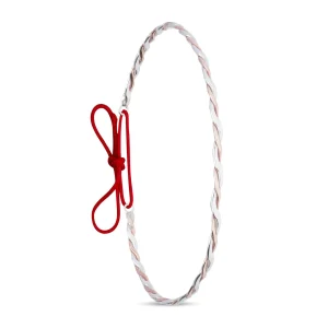 Bracciale Intrecciato in Argento 925 e Oro Rosa 9kt | Rubinia Gioielli Sale