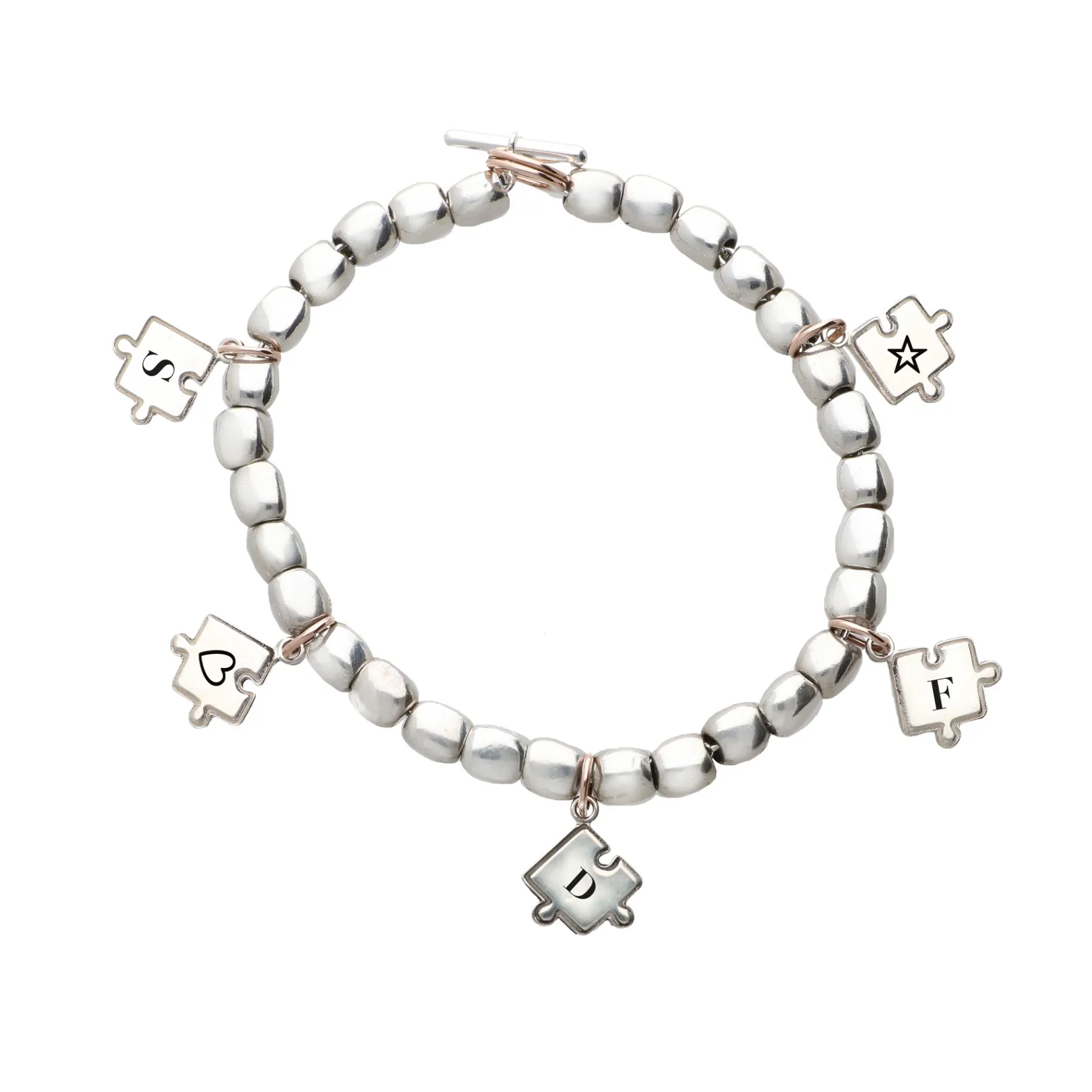 bracciale_puzzle_in_argen_2.webp Bracciale Puzzle in Argento 925 e Oro Rosa | Rubinia Gioielli Best