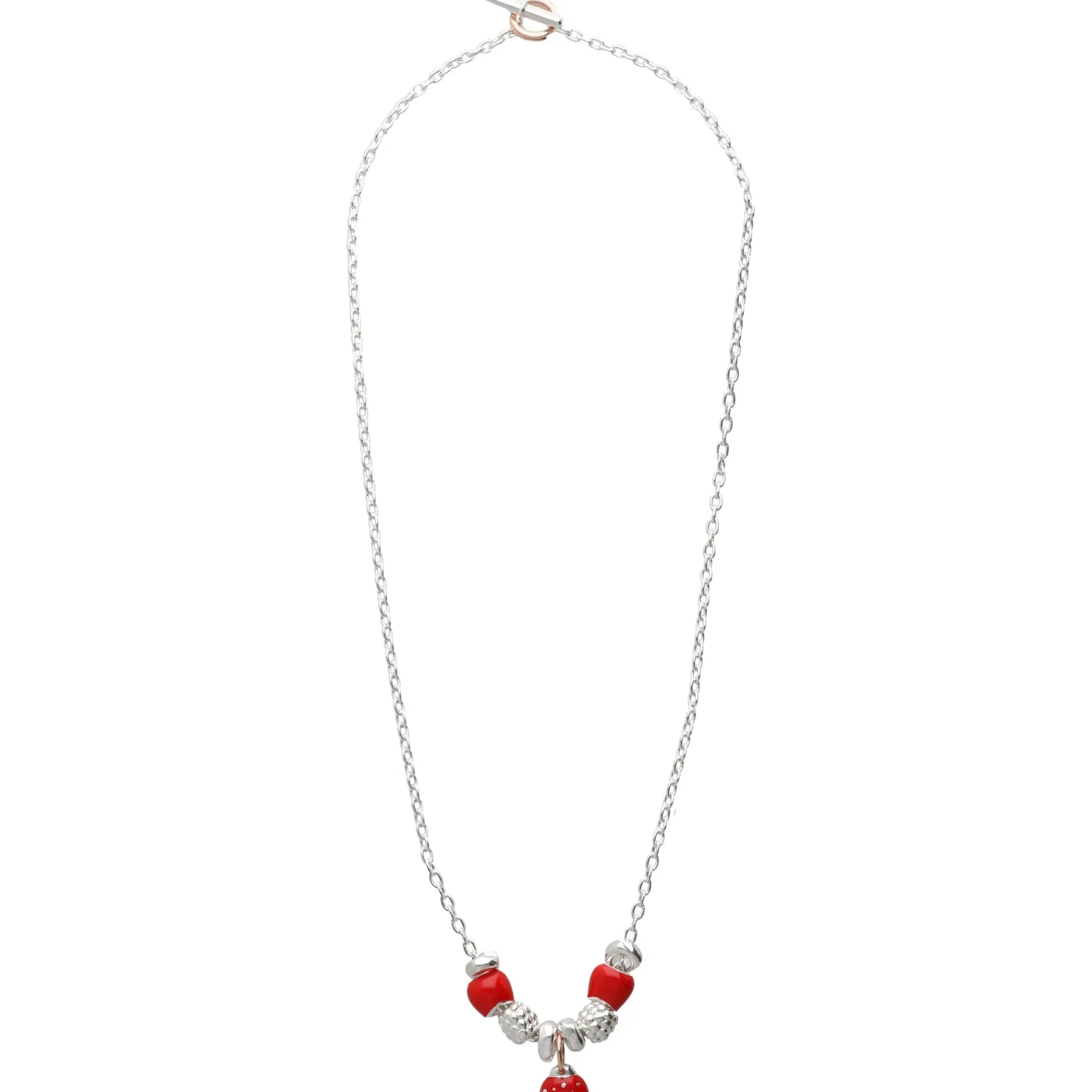 collana_coccinella_in_arg_1.webp Collana Coccinella in Argento 925, Oro Rosa 9kt e smalto rosso | Rubinia Gioielli Best