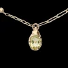 Collana in Oro Giallo 9kt e Quarzo Lemon | Rubinia Gioielli Hot