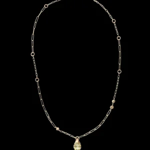Collana in Oro Giallo 9kt e Quarzo Lemon | Rubinia Gioielli Hot