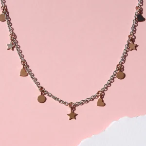 Collana Rolò in Argento 925 e sigilli in Oro Rosa 9kt o in Argento 925 | Rubinia Gioielli Hot