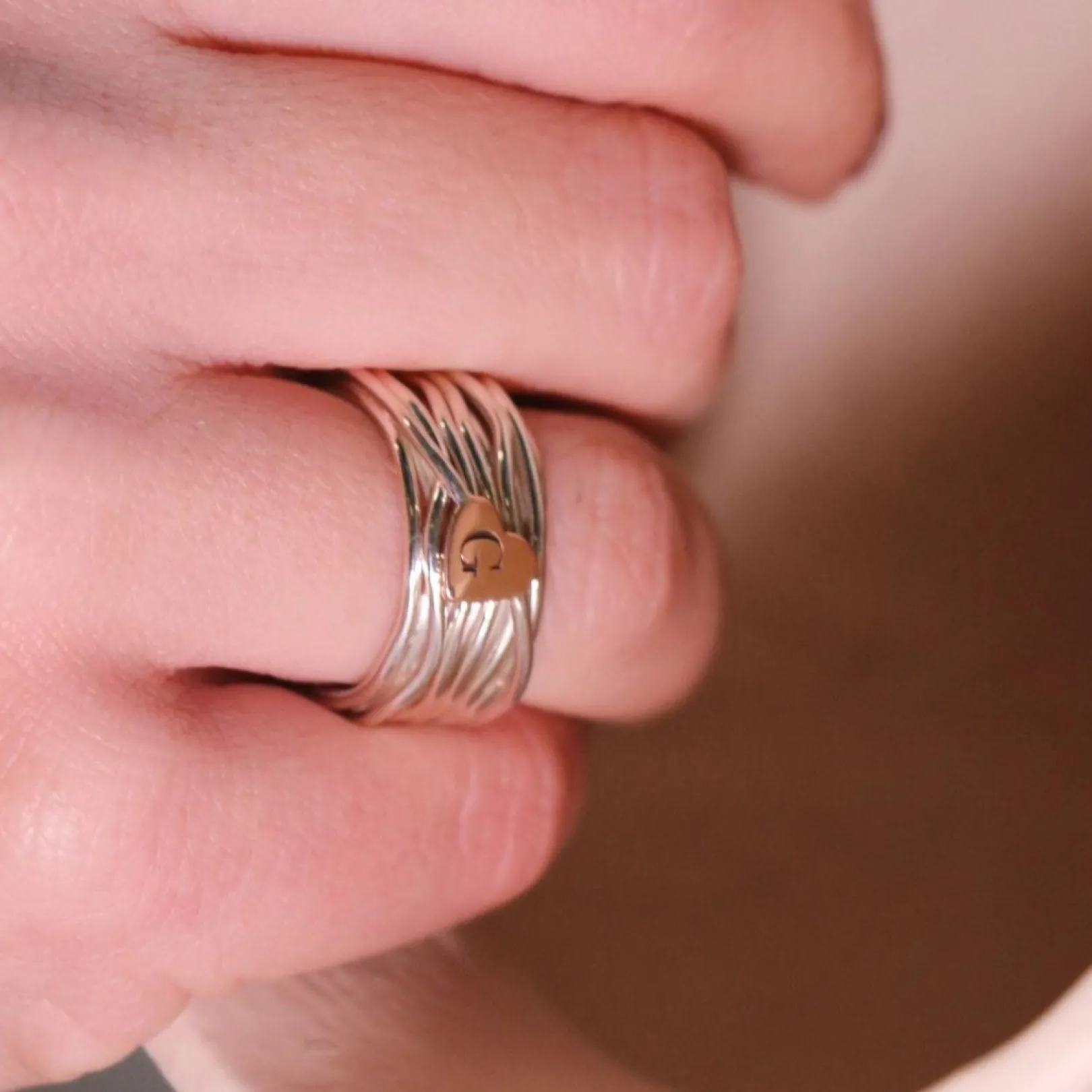 filodellavita__fili_in_ar_1.webp Filodellavita 13 fili in Argento 925 con cuore in Oro Rosa 9kt | Rubinia Gioielli New