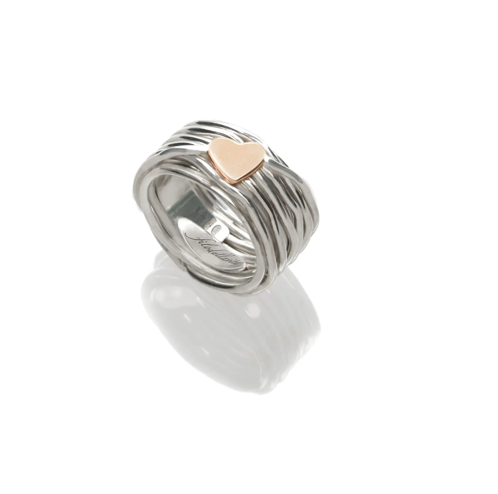 filodellavita__fili_in_ar_2.webp Filodellavita 13 fili in Argento 925 con cuore in Oro Rosa 9kt | Rubinia Gioielli New