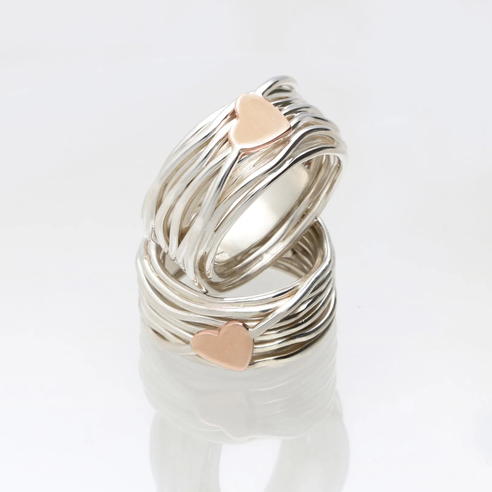 filodellavita__fili_in_ar_4.webp Filodellavita 13 fili in Argento 925 con cuore in Oro Rosa 9kt | Rubinia Gioielli New