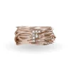 Filodellavita 13 fili in Oro Rosa 9kt e iniziale con Diamanti | Rubinia Gioielli Best