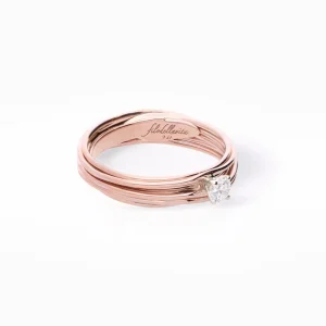 Filodellavita 7 fili in Oro Rosa con Diamante Colorless | Rubinia Gioielli Online