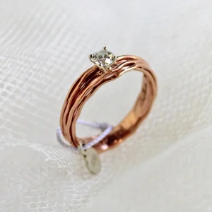 Filodellavita 7 fili in Oro Rosa con Diamante Colorless | Rubinia Gioielli Online