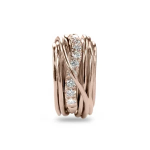 Filodellavita Carato 13 fili in Oro Rosa 9kt e Diamanti Bianchi | Rubinia Gioielli Outlet