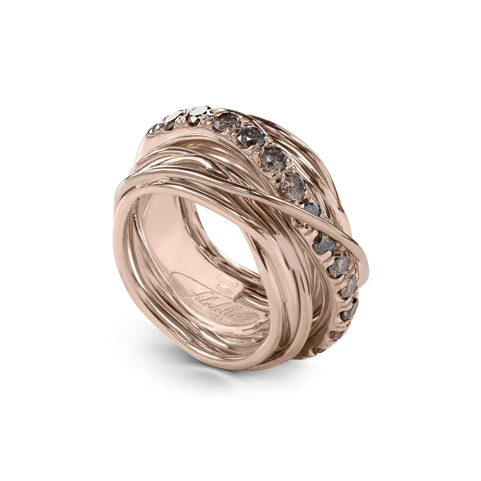 filodellavita_carato__fil_0.webp Filodellavita Carato 13 fili in Oro Rosa 9kt e Diamanti Brown | Rubinia Gioielli Discount
