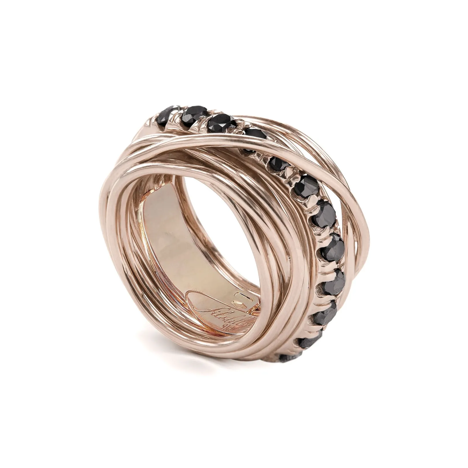 filodellavita_carato__fil_1-2.webp Filodellavita Carato 13 fili in Oro Rosa 9kt e Diamanti Black | Rubinia Gioielli New