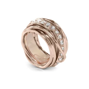 Filodellavita Carato 13 fili in Oro Rosa 9kt e Diamanti Bianchi | Rubinia Gioielli Outlet