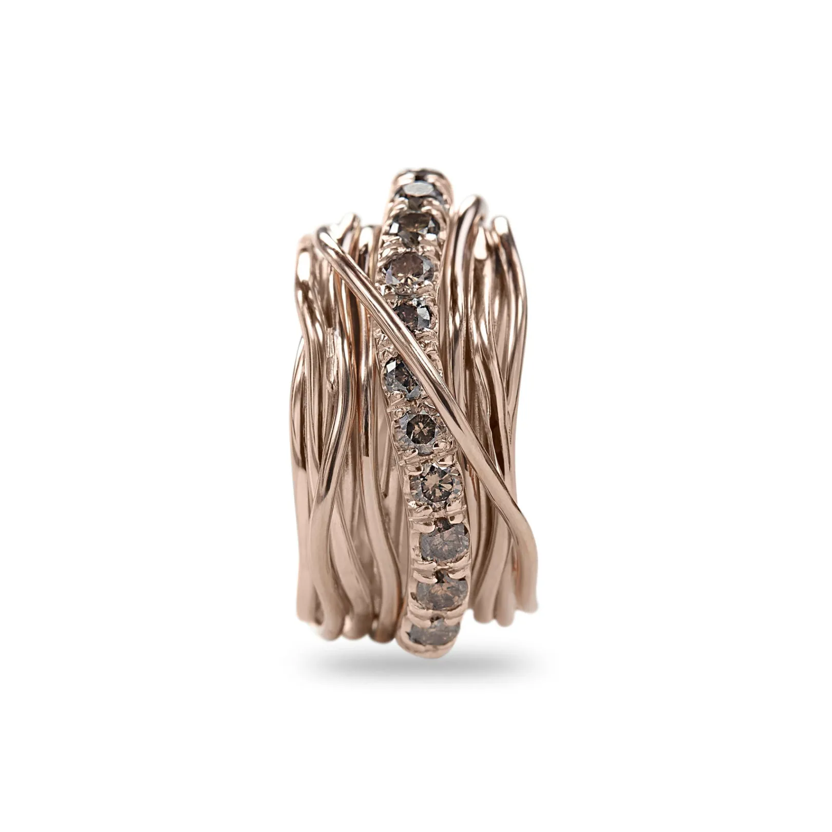 filodellavita_carato__fil_1.webp Filodellavita Carato 13 fili in Oro Rosa 9kt e Diamanti Brown | Rubinia Gioielli Discount