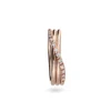 Filodellavita Classic 3 fili in Oro Rosa / Oro Giallo 9kt e 12 Diamanti Bianchi | Rubinia Gioielli Fashion