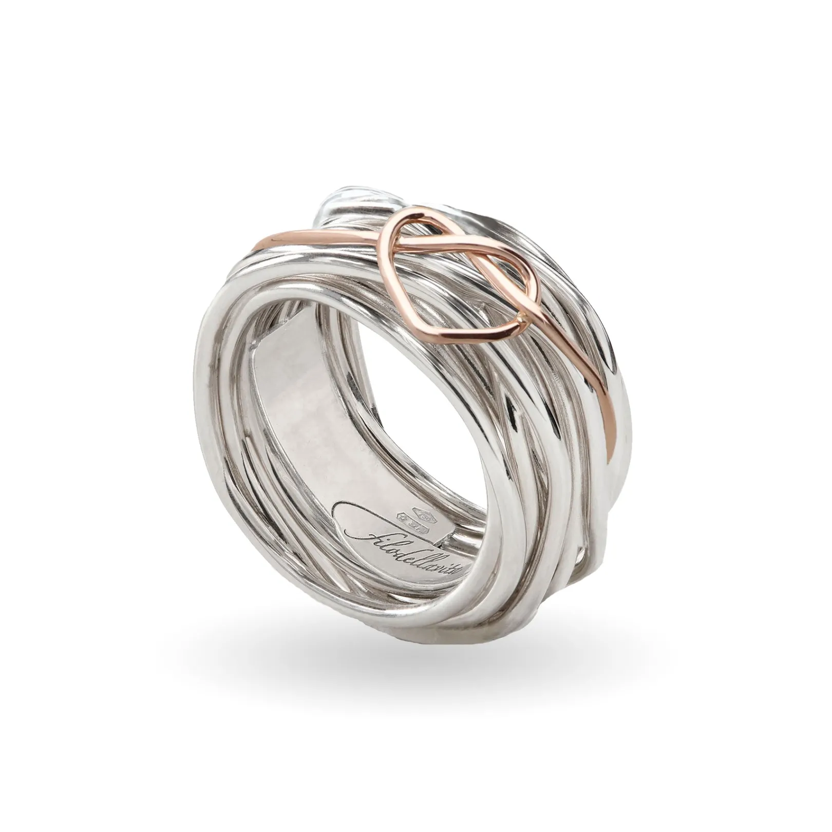 filodellavita_classic__fi_0-31.webp Filodellavita Classic 13 Fili in Argento 925 e Cuore annodato Oro Rosa 9kt | Rubinia Gioielli Best